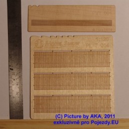 PLT014 - Dřevěný plot - prkna se špičatými konci - TT