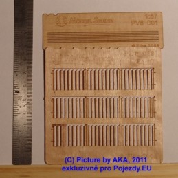 PL8019 - Dřevěný plot - prkna - H0