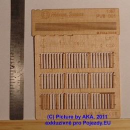 PL8020 - Dřevěný plot - prkna - H0