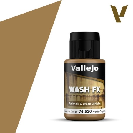 Vallejo Model Wash 76520 Dark Khaki Green (35ml)