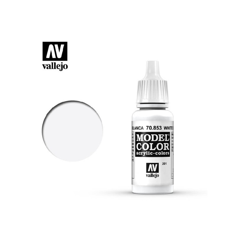 Vallejo Model Color 70853 White Glaze (17ml)