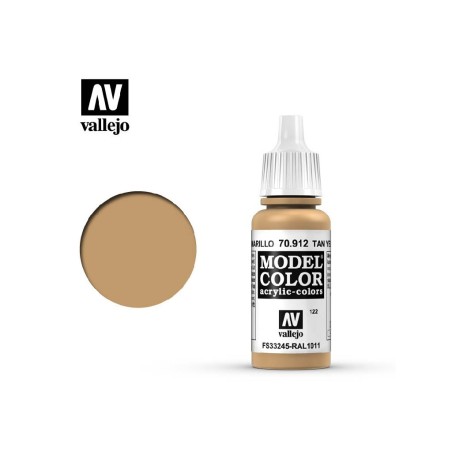 Vallejo Model Color 70912 Tan Yellow (17ml)