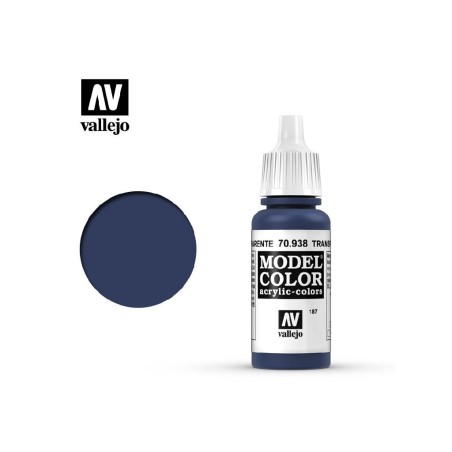 Vallejo Model Color 70938 Transparent Blue (17ml)