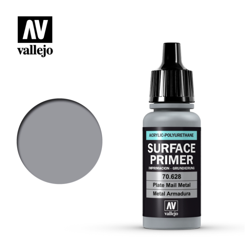 Vallejo Surface Primer 70628 Plate Mail Metal (17ml)