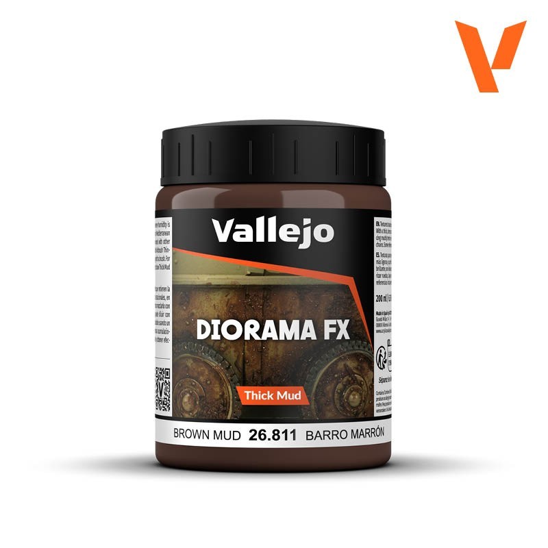 Vallejo Diorama Effects 26811 Brown Thick Mud (200ml)