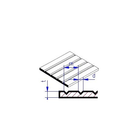 Dřevěná stěna - deska s drážkami - prkna přes sebe, rozteč drážek 0.95 mm