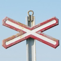 H0 - Výstražné kříže pro jednokolejný přejezd - malé