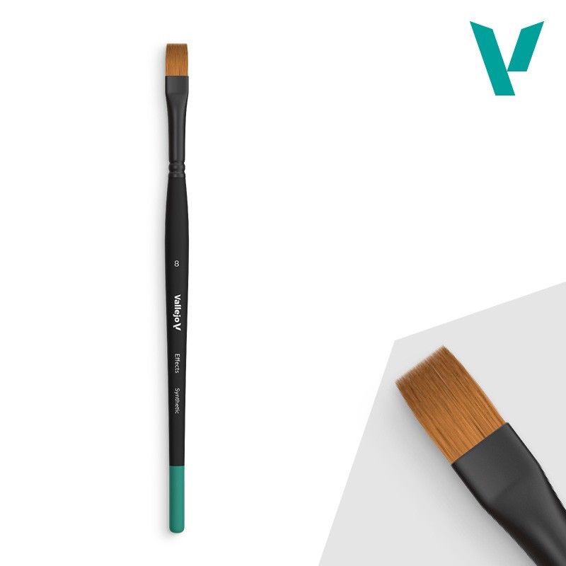 Štětec Vallejo Effects B04008 Flat Rectangular Synthetic Brush No. 8