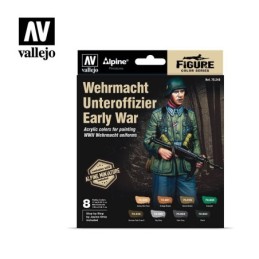 Vallejo Model Color Set 70246 Wehrmacht Unteroffizier Early War (8) + figure