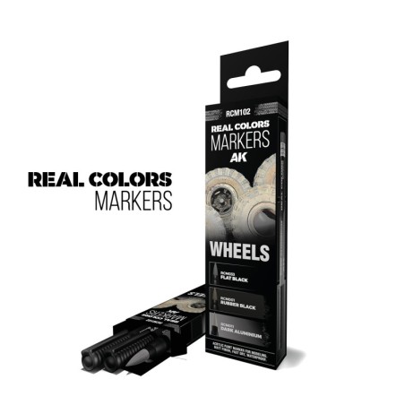 AK Real Colors Marker RCM102 Wheels - 3 popisovače