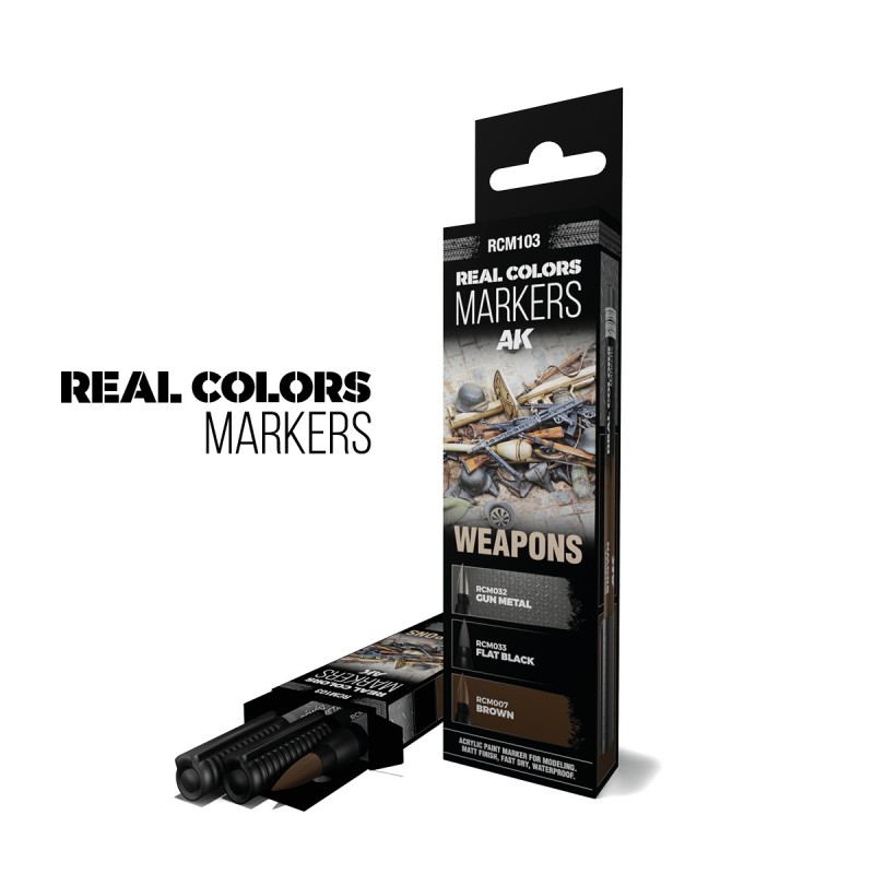 AK Real Colors Marker RCM103 Weapons - 3 popisovače