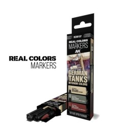 AK Real Colors Marker RCM107 German Tanks Interior Colors - 3 popisovače