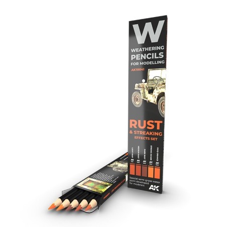 AK AK10041 Watercolor Pencil SET RUST AND STREAKING (5 colors)