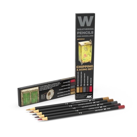 AK AK10042 Watercolor Pencil SET CHIPPING (5 colors)