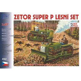 H0 - Zetor Super P lesní set, stavebnice 1:87