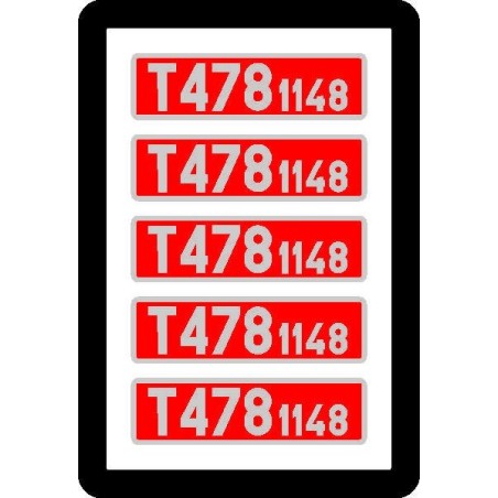 H0 - Tabulky T478.1148 (červené)