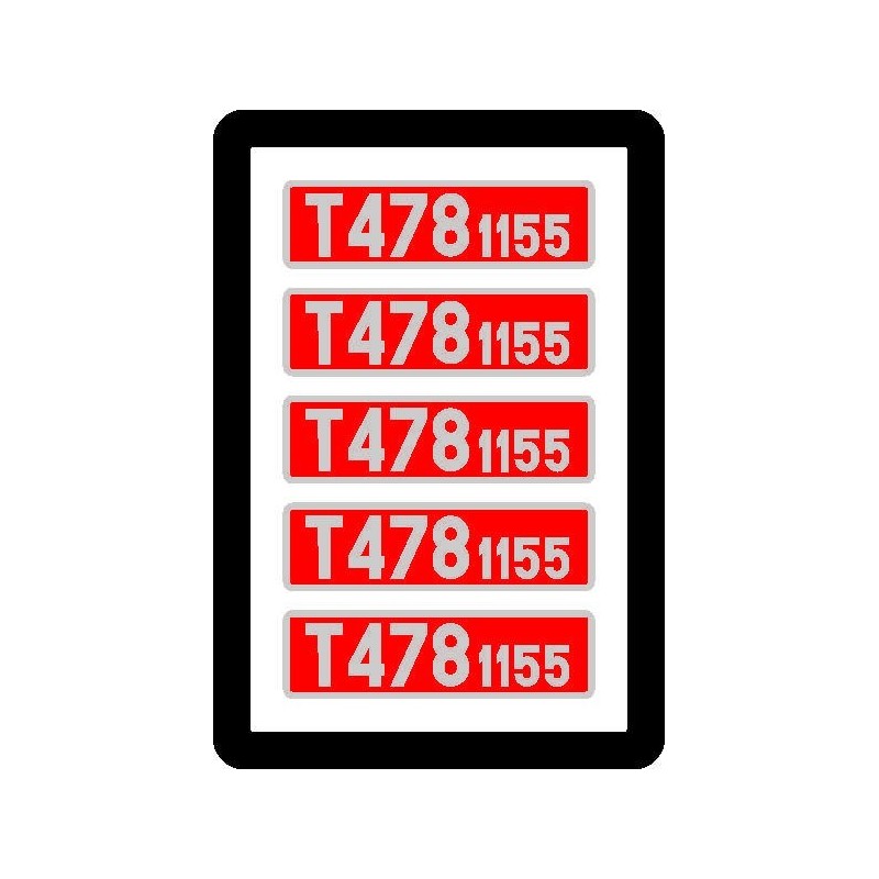 H0 - Tabulky T478.1155 (červené)