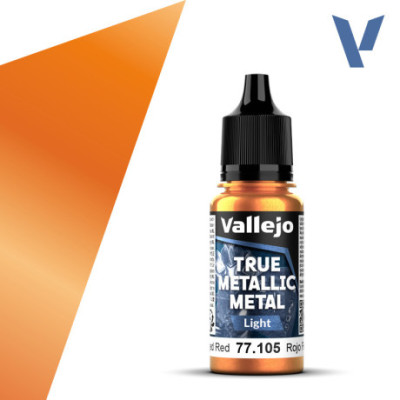 Vallejo True Metallic Metal 77105 (Light) Forged Red (18ml)