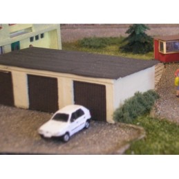 H0 - Městská garáž - dvoumístná (stavebnice)