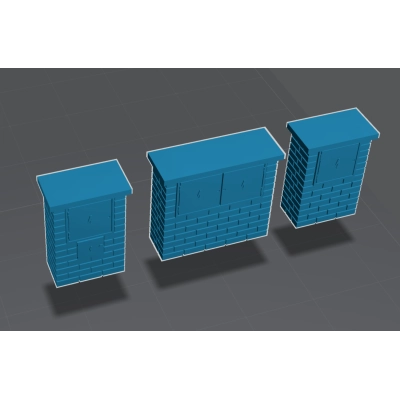 0 - Rozvodné skříne (3ks) (nesestavená stavebnice)