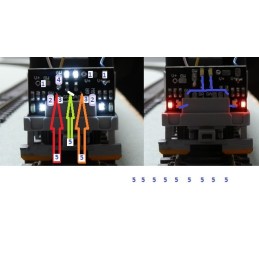 H0 - Čelní osvětlení DCC pro 161/262/363 a obdobné lokomotivy