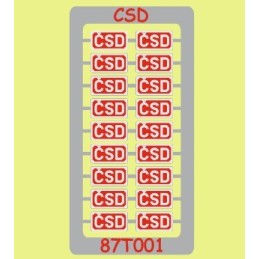 H0 - ČSD 3.2 x 1.65 mm vlastnické tabulky