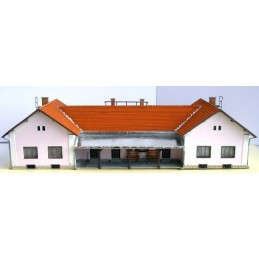 H0 - Výpravní budova LVIII/H LEDEČ - 2 obytná křídla(stavebnice)