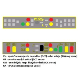 H0 - Čelní osvětlení DCC pro M152/810/Baafx/010 a obdobné vozy