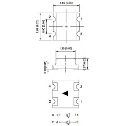 LED dioda dvoubarevná (červená - bílá) miniaturní - 4ks