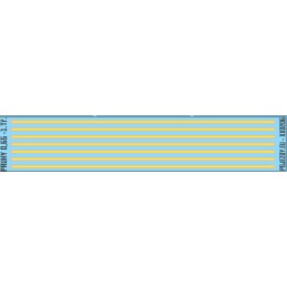 H0 - 1. třída - žlutý pruh (7ks 105 x 0.65 mm)