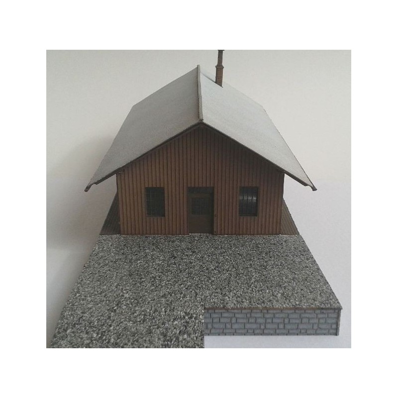 H0 - Dřevěné skladiště KkStB 25/H “Kácov” (stavebnice)