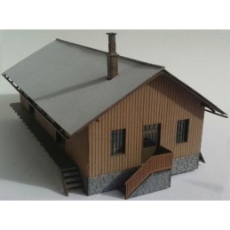 H0 - Dřevěné skladiště KkStB 25/H “Kácov” (stavebnice)