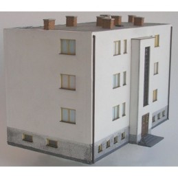 H0 - Zděný družstevní bytový dům (stavebnice)