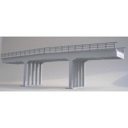 H0 - Betonový silniční nadjezd (stavebnice)