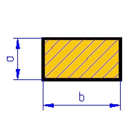 Mosazný hranol 310 x 2.0 x 1.0 mm.