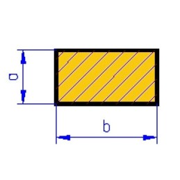 Mosazný hranol 310 x 2.5 x 1.0 mm.