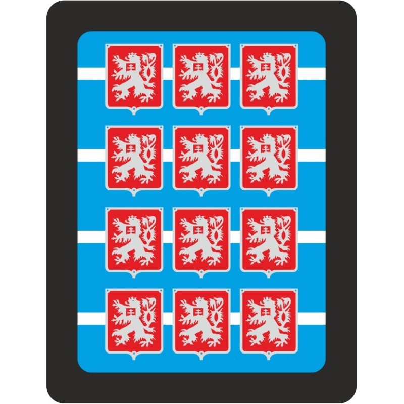 H0 - Tabulky Státní znak (200mm) (červené/bílé)