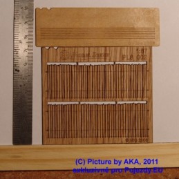 PL8002 - Dřevěný plot - olámané konce prken typ 1 - H0