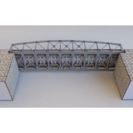 H0 - Most ocelový příhradový "Strojnická" (stavebnice)