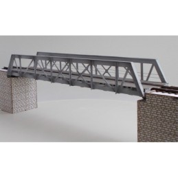 H0 - Most ocelový příhradový s dolní mostovkou (stavebnice)