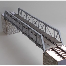 H0 - Most ocelový příhradový s dolní mostovkou (stavebnice)