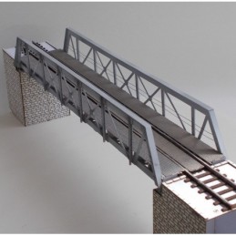 TT - Most ocelový příhradový s dolní mostovkou (stavebnice)