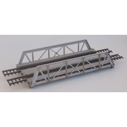 H0 - Most ocelový příhradový s dolní mostovkou dvoukolejný (stavebnice)