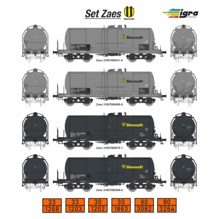 TT - Set vozů Slovnaft Zaes stav. (4 ks)