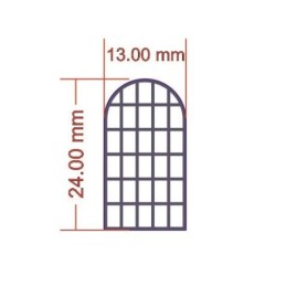 H0 - Okna výtopen a průmyslových budov 24 x 13 mm (Laser Cut)