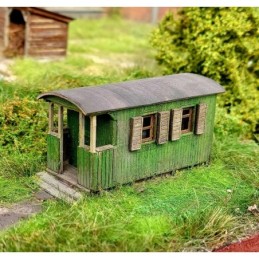 H0 - Zahradní chata - starý vagon (stavebnice)