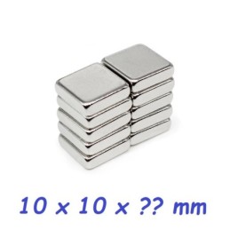 Neodymový magnet 10 x 10 x 1 mm