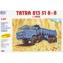 H0 - Tatra 813 8x8 S1 1. verze modrá . stavebnice