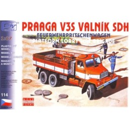 H0 - Praga V3S. hasičský valník . stavebnice