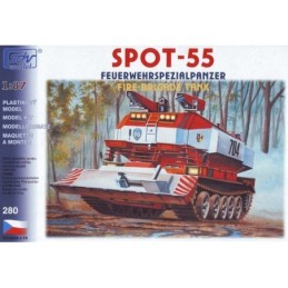 H0 - SPOT-55. speciální protipožární tank . stavebnice